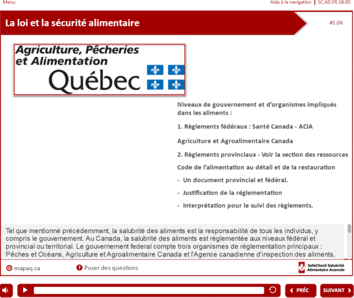 Certification de manipulateur d’aliments – SafeCheck® Avancée – Comprend un examen - Image 16