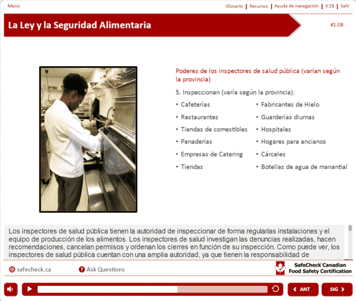 SafeCheck® Spanish - Advanced Food Safety - Includes Exam - Image 3