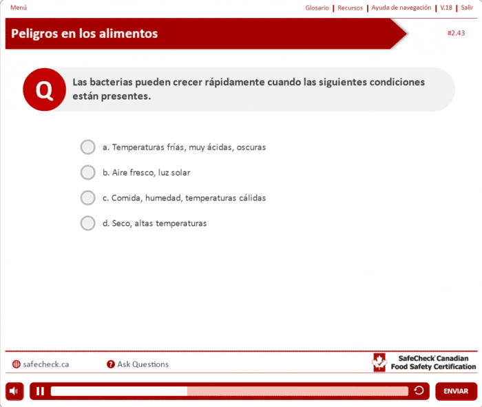SafeCheck® Spanish - Advanced Food Safety - Includes Exam - Image 4